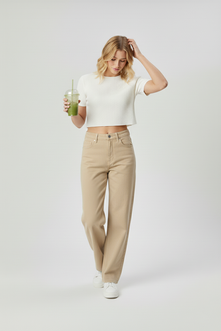 Jean Large Taille Haute